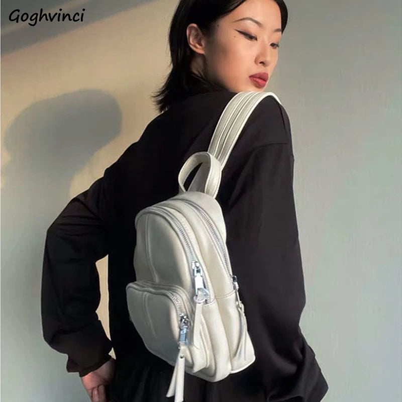 Mini Backpacks Women Shoulder High Street PU Leather Ins Purse