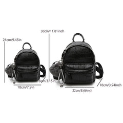 Women PU Leather Mini Backpack Small Female Back Pack
