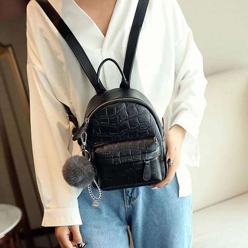 Mini Backpacks Women PU Leather Small Backpack Female Back Pack Backpacks For Te