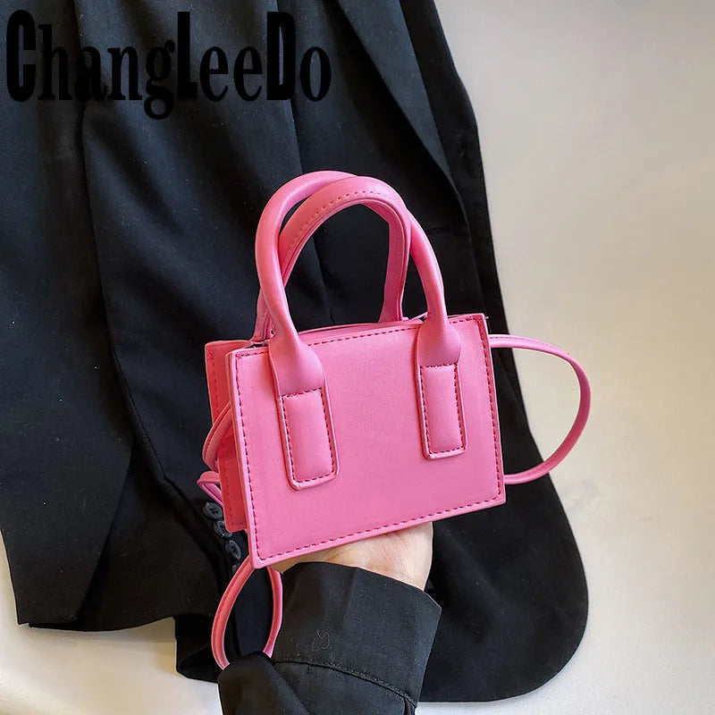 Mini Bag Crossbody Bag Pu Leather Small Desing Bag Messenger Packs Solid Women