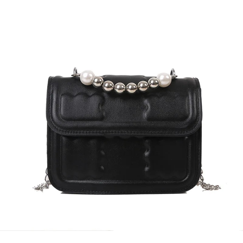 Mini Bag Pearl Chain Bag Portable Lipstick Pack Crossbody Bag