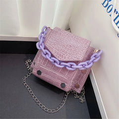 Mini Crossbody Bag with Chain Rivet Purse