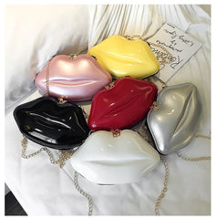 Lip Print Shoulder Bag Women's Handbag