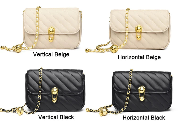 Women Leather Handbags High Shoulder Bag Mini Bags Summer Chains