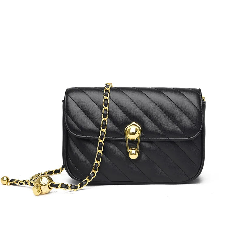 Women Leather Handbags High Shoulder Bag Mini Bags Summer Chains