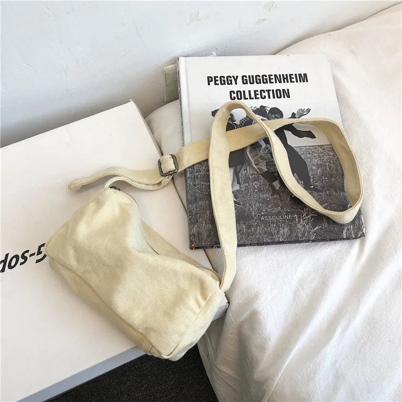 Mini Canvas Shoulder Bags for Women Girls Small Size Sling Crossbody