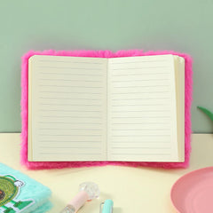 Cartoon Avocado Plush Notebook Furry Glitter Diary Line Paper Planner Organizer