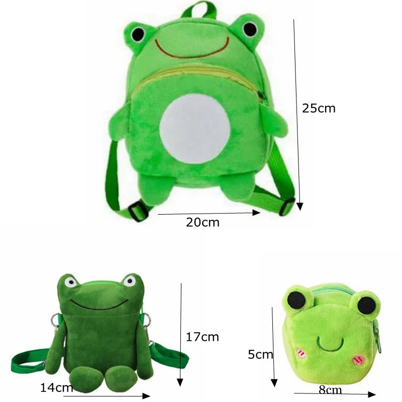 Mini Cartoon Frog School Bag Baby Backpack Children School Bags Kids Plush