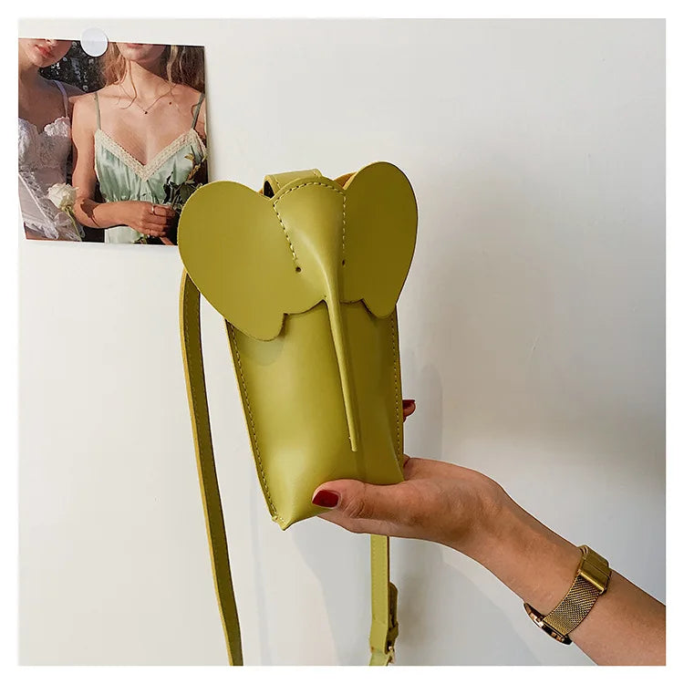 Mini Coin Purse Lipstick Crossbody Bags for Women Elephant Shape Purses