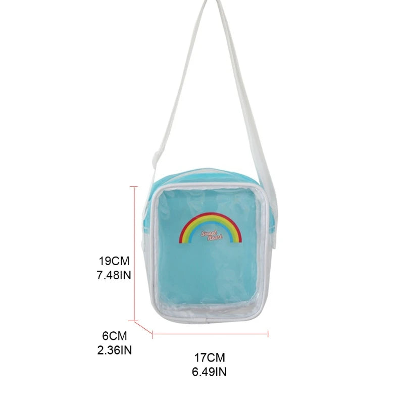 PVC Transparent Mini Crossbody Bag Small Shoulder Phone Pouch