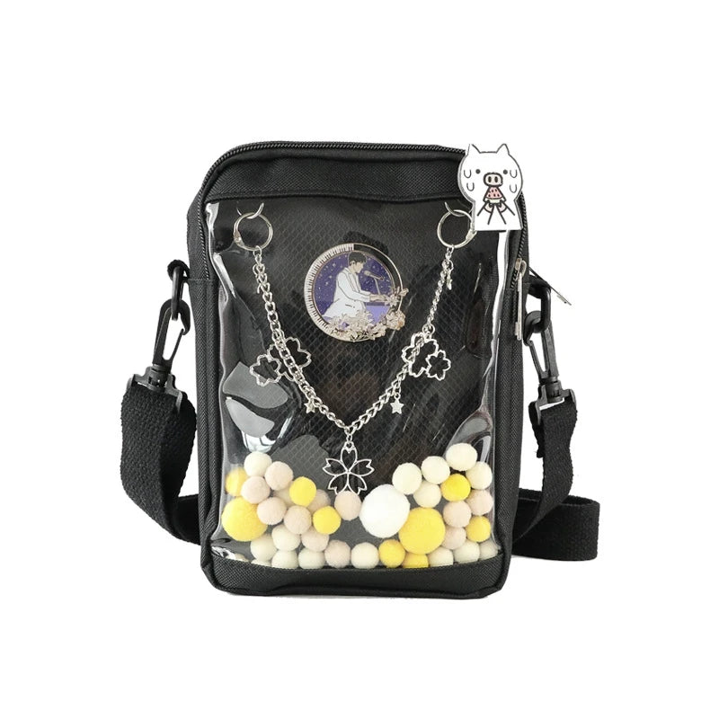 Small Clear Crossbody Bag Transparent PVC Shoulder Purse for Women