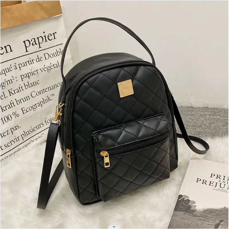 Mini PU Leather Women's Backpack Shoulder Crossbody Bag Travel Handbags