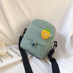 Canvas Mini Crossbody Bag for Women All-match Shoulder Square Bag