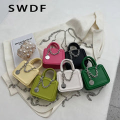 Mini PU Leather Shoulder Crossbody Bags for Women Chain Handbags Purses