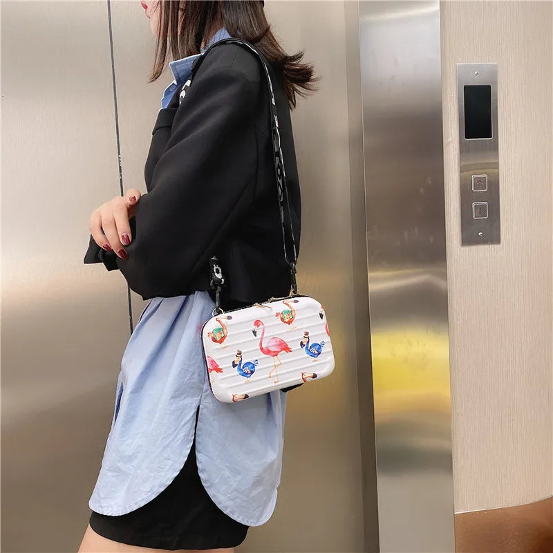 Women's Mini Crossbody Shoulder Bag PU Leather Square Phone Bag