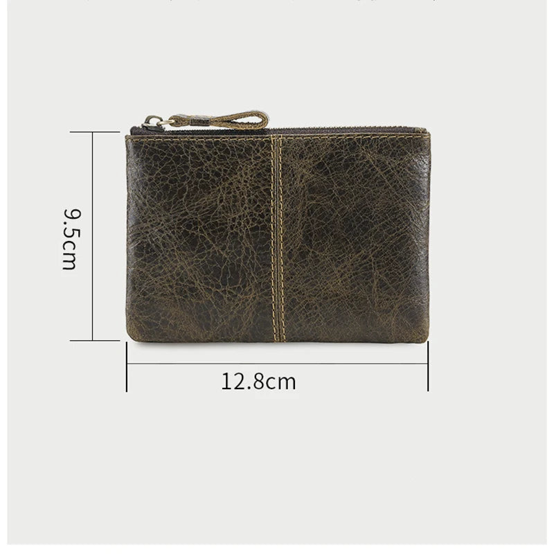 Men's Leather Bag for Drivers Vegetable Tanning Wallet