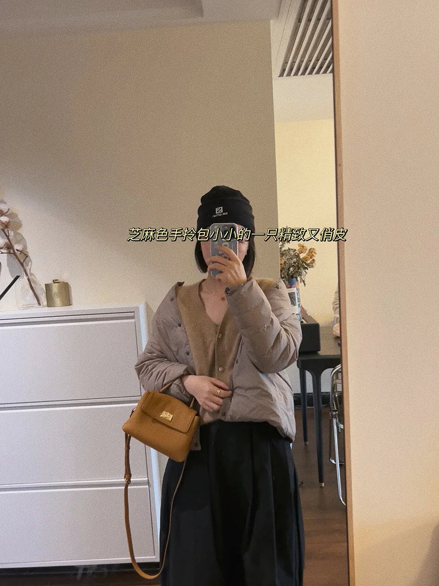 Mini Handbags For Women Soft Leather Shoulder Small Top-Handle Bag Purse