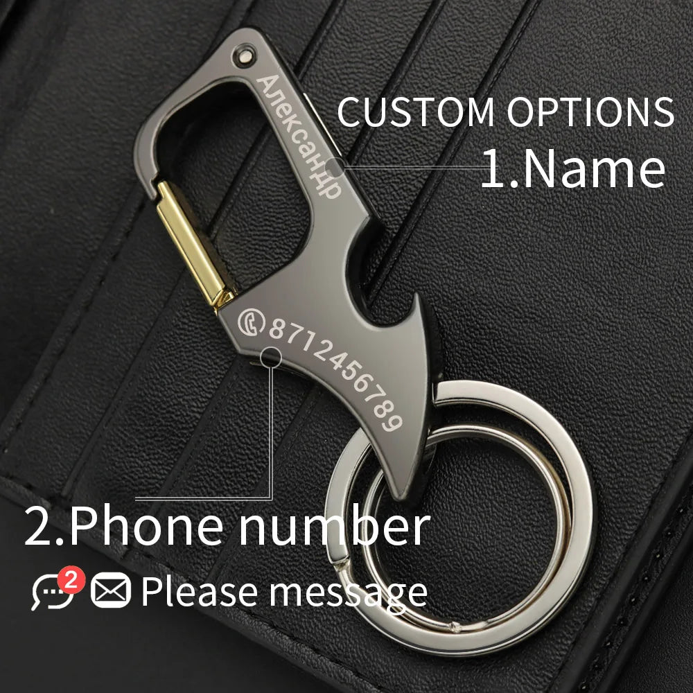 Personalized Keychain Bottle Opener Car Key Holder