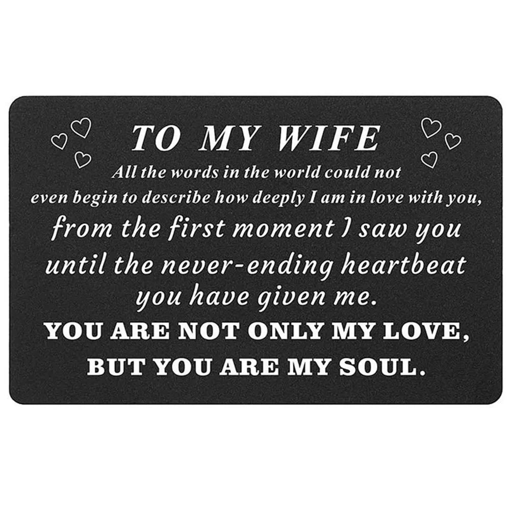 Engraved Wallet Inserts for Boyfriend - Anniversary Gift for Men
