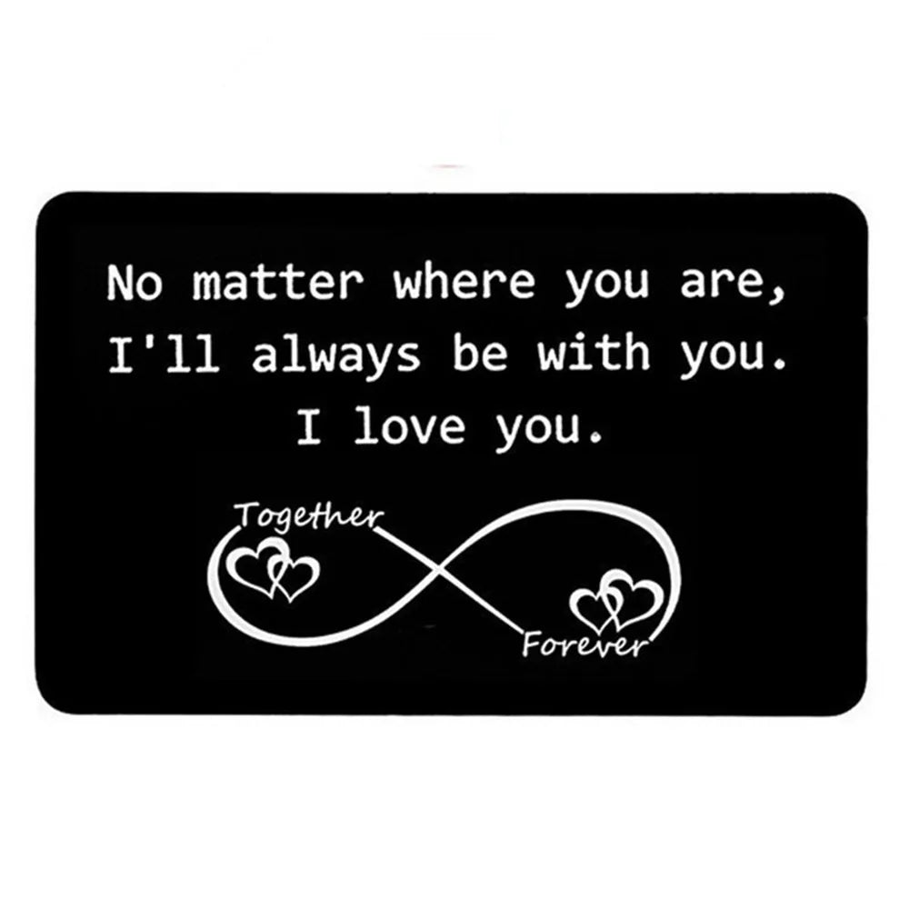 Engraved Wallet Inserts for Boyfriend - Anniversary Gift for Men