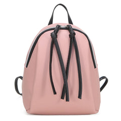 Mini PU Leather Backpack Small Shoulder Bag with Tassel Zipper