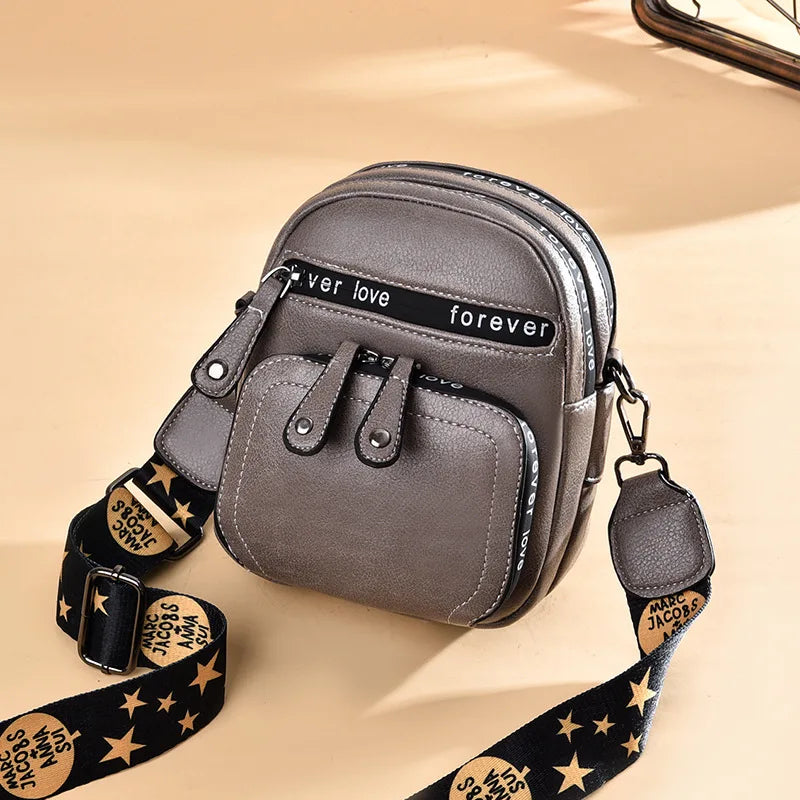 Mini PU Leather Crossbody Bags For Women Hair ball Shoulder Messenger Bag