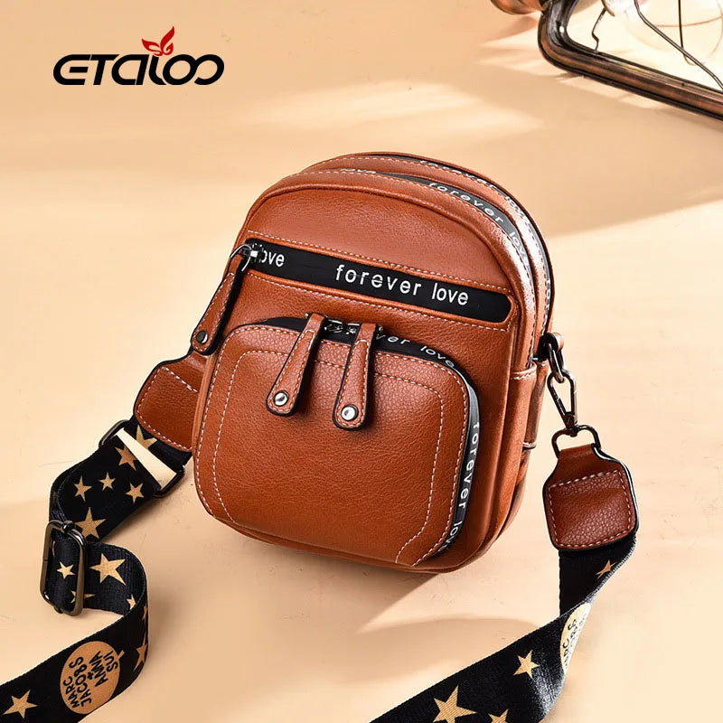 Mini PU Leather Crossbody Bags For Women Hair ball Shoulder Messenger Bag