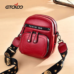 Mini PU Leather Crossbody Bags For Women Hair ball Shoulder Messenger Bag