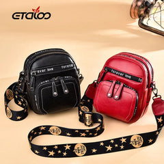 Mini PU Leather Crossbody Bags For Women Hair ball Shoulder Messenger Bag