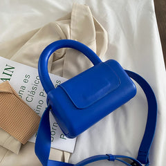 Green PU Leather Top Handle Crossbody Bag for Women