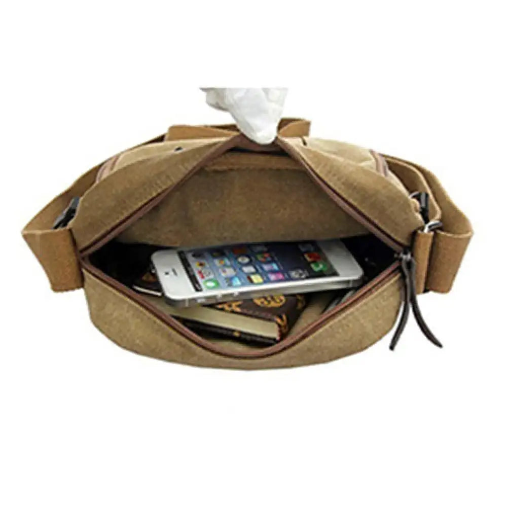 Mini Nylon Men's Crossbody Bag Retro Style Outdoor Travel Shoulder Bag