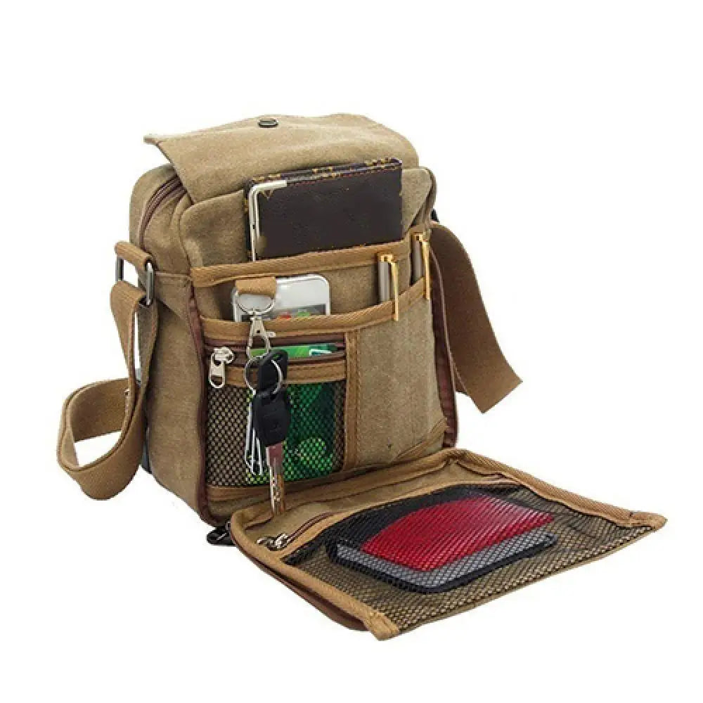 Mini Nylon Men's Crossbody Bag Retro Style Outdoor Travel Shoulder Bag