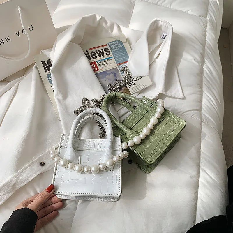 Mini Crocodile Pattern Crossbody Bag Women Shoulder Hand Bag