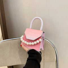 Mini Crossbody Bag Crocodile Pattern Shoulder Handbag