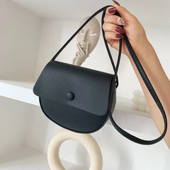 Mini Saddle Bag PU Leather Crossbody Bags for Women Summer Sweet Shoulder Handba