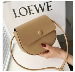 Mini Saddle Bag PU Leather Crossbody Bags for Women Summer Sweet Shoulder Handba