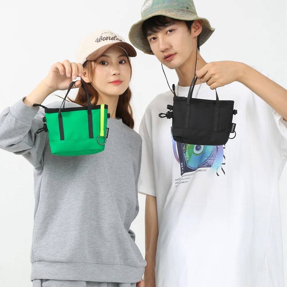 Reflective Strip Shoulder Bag for Men Crossbody Chest Sling Purse