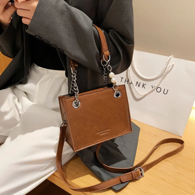 Mini Small Bucket Bag Women's Handbag PU Leather Shoulder Messenger