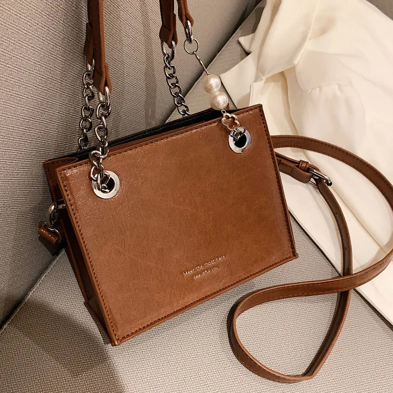 Mini Small Bucket Bag Women's Handbag PU Leather Shoulder Messenger