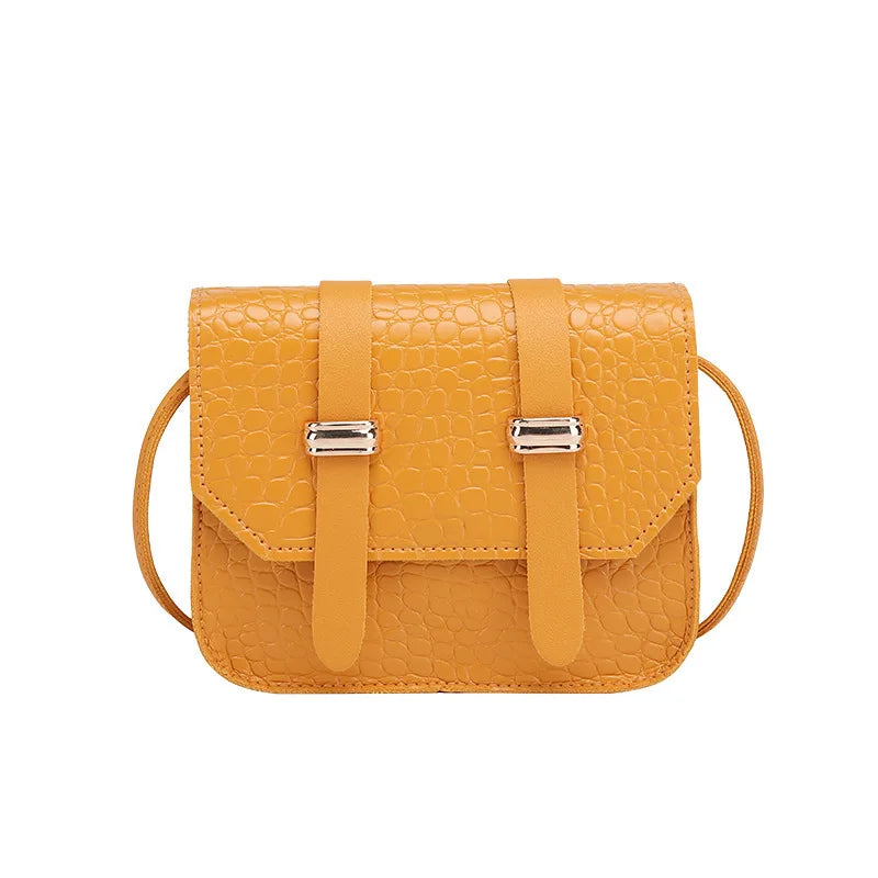 Women Shoulder Bag Mini Square PU Messenger Buckle Handbag
