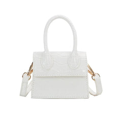 Mini Square PU Leather Women's Handbag Crocodile Chain Shoulder Bag