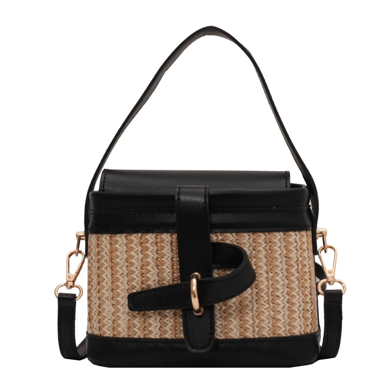 Straw Bucket Bags Summer Crossbody Bags for Women