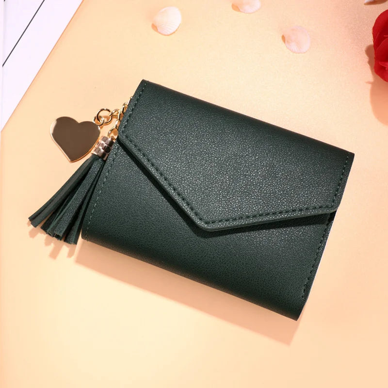 Mini Tassel Wallet Women Purse Short Mini Wallets