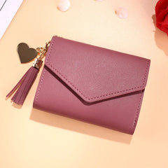 Mini Tassel Wallet Women Purse Short Mini Wallets