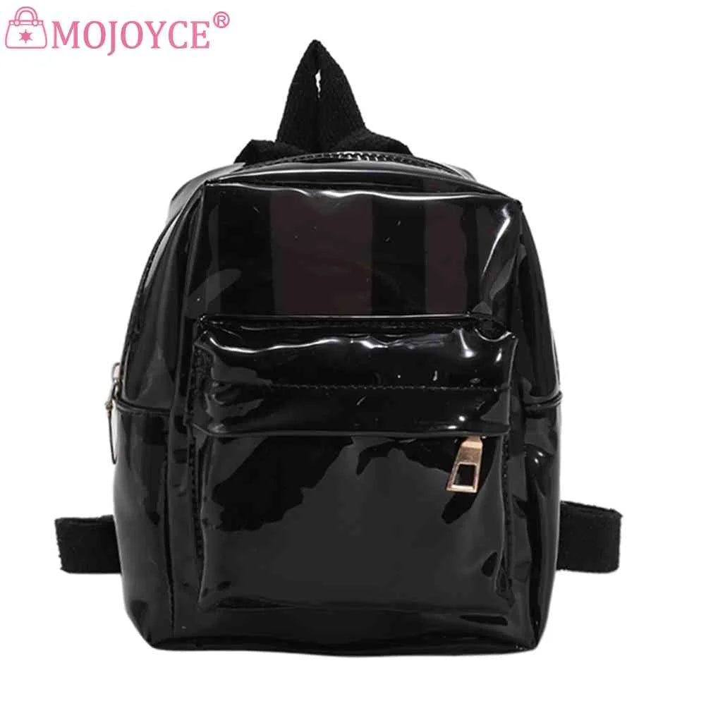 Mini Transparent Women Backpack PVC Girls School Bag Student Bookbags Clear