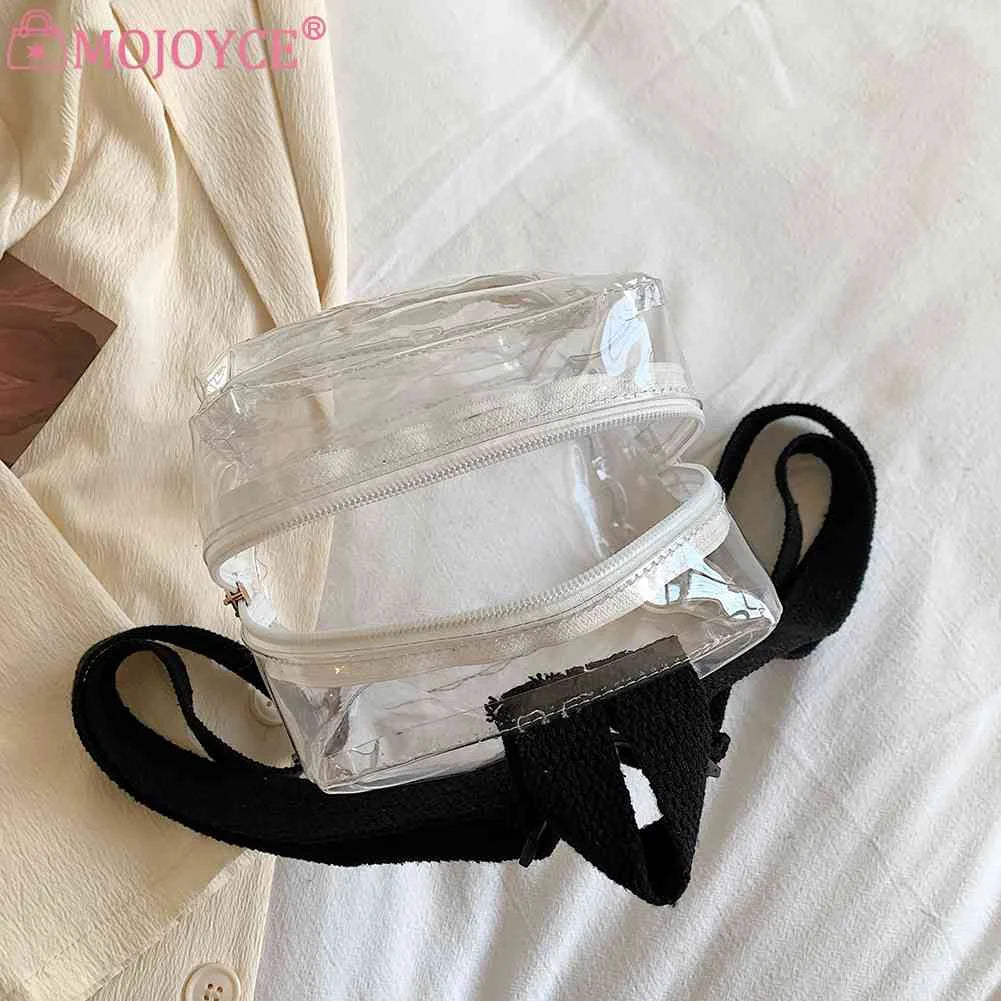 Mini Transparent Women Backpack PVC Girls School Bag Student Bookbags Clear