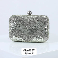 Mini Wave Sequins Evening Bag European Makeup Purse Handbag