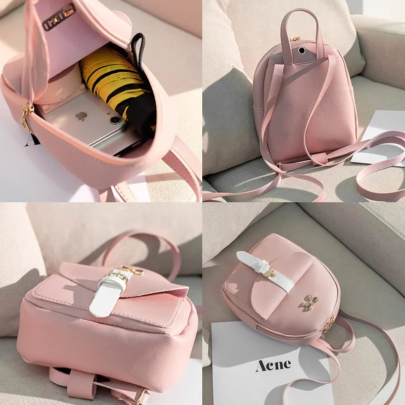 Mini Women Backpack Small Shoulder Bags Bow Children Backpack