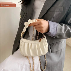 Mini Women Clutches Bag Classic Handbag Leather Dumpling Pack