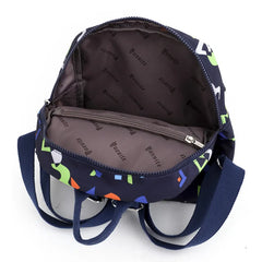 Floral Print Mini Women Backpack Nylon School Bag for Girls